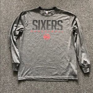 EUC NBA UNK 76ers Long Sleeve Shirt Mens L